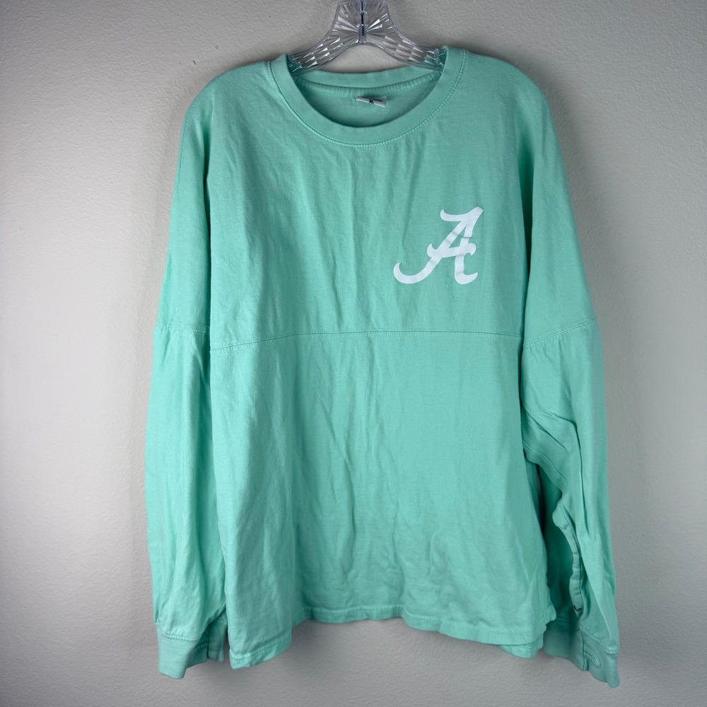 Pressbox Women's Alabama Crew Neck Pullover Sweatshirt Mint Green Size XL FLAW